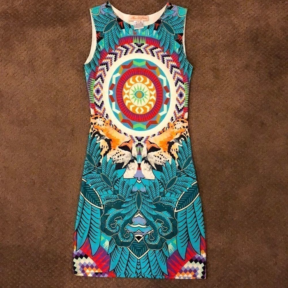 Mara Hoffman Printed Bold Color Pattern Tank Dress